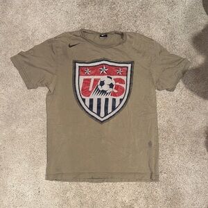 US Soccer T Shirt Army Green Nike
